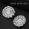 24 Pieces Shining Rhinestone Crystal Brooches Pins DIY Wedding Bouquet Kit (A)
